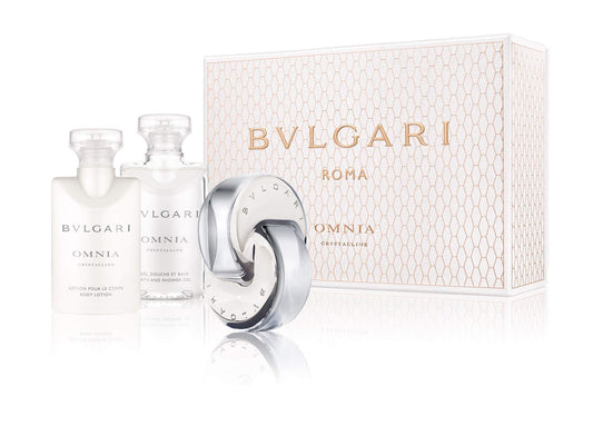 Bvlgari Omnia Crystalline 3 Pc Gift Set With 1.4 Oz By Bvlgari For Women